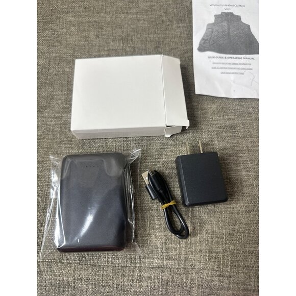 Hammacher Schlemmer Heated Lightweight Quilted Vest Womens XL Black w/ Battery - Picture 10 of 11